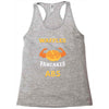 waffles are just pancakes with abs Racerback Tank