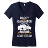 daddy and daughter  always heart to heart Women's V-Neck T-Shirt