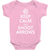 keep calm &amp; shoot arrows Baby Onesie