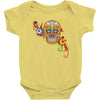 women's sugar skull purple Baby Bodysuit