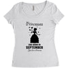 Princesses Are Born in September Yes I'm a Princess Women's Triblend Scoop T-shirt