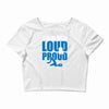 swim mom loud and proud sports athlete athletic Crop Top