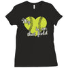 my heart is on that field Ladies Fitted T-Shirt
