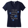 IT'S NOT DRINKING ALONE IF THE DOG IS HOME! Women's V-Neck T-Shirt