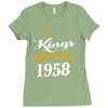 kings are born in 1958 Ladies Fitted T-Shirt