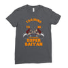 training to be the strongest super saiyan Ladies Fitted T-Shirt