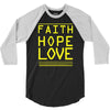faith, hope and love 3/4 Sleeve Shirt