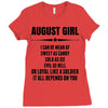 Super August Girl Ladies Fitted T-Shirt