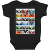 vw camper van fronts, ideal gift or birthday present Baby Bodysuit