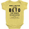 want a better texas black Baby Bodysuit