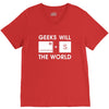 geeks will save the world mac version (2) V-Neck Tee