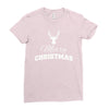 buck merry christmas Ladies Fitted T-Shirt