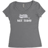 Cat Says Not Today Women's Triblend Scoop T-shirt