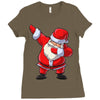 Santa Dabbing Ladies Fitted T-Shirt