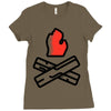 let's go camping Ladies Fitted T-Shirt
