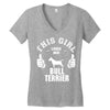 This Girl Loves Her Bull Terrier Women's V-Neck T-Shirt