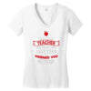 funny teacher Women's V-Neck T-Shirt