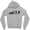 evolution of a rugby player t shirt top all black mens Zipper Hoodie