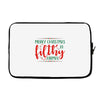 merry christmas ya filthy animal Laptop sleeve