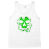 celtic green clover skull patch, irish biker patches Tank Top