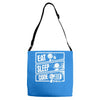 v3 eat sleep code Adjustable Strap Totes