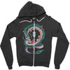 the girl and the dragon Zipper Hoodie