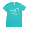rude hands, ideal gift or birthday present. Ladies Fitted T-Shirt