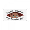 December  Peeking Out Baby Boy License Plate