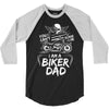 You Cant Scare Me I am Biker Dad 3/4 Sleeve Shirt