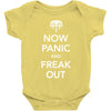 now panic and freak out Baby Onesie