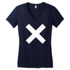 cross logo Women's V-Neck T-Shirt