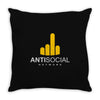 antisocial Throw Pillow