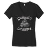 gangsta wrapper Women's V-Neck T-Shirt