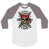 pirate zombie skull 3/4 Sleeve Shirt