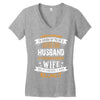 Super Cool Husband Of A Freaking Awesome Wife Women's V-Neck T-Shirt