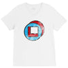 square in circle V-Neck Tee