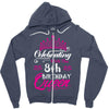 Celebrating With the 8th Birthday Queen Zipper Hoodie