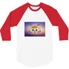 Orange cat 3/4 Sleeve Shirt