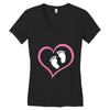 Baby Girl with Heart Any Name Customized Women's V-Neck T-Shirt