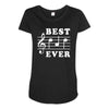 Best Dad Ever Funny Music Note Maternity Scoop Neck T-shirt