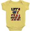 star spangled hammered Baby Onesie