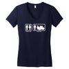 drums   problem solved   mens funny Women's V-Neck T-Shirt