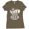 beer does not ask Ladies Fitted T-Shirt