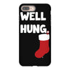 well hung endowed christmas stocking funny iPhone 8 Plus