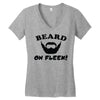 mens beard Women's V-Neck T-Shirt