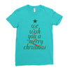 we wish you a merry christmas Ladies Fitted T-Shirt