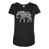 elephant filled pattern cool Maternity Scoop Neck T-shirt