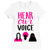 Women's March Hear Our Voice Ladies Fitted T-Shirt