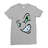 angry cartoon face Ladies Fitted T-Shirt