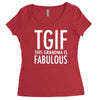 tgif grandma fabulous funny Women's Triblend Scoop T-shirt